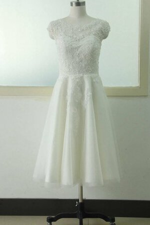 Abito da Sposa con Applique con Fiore Semplice Cerniera con paillette A-Line - Foto 1