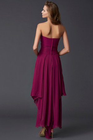 Drapiertes A-Line Ärmelloses Chiffon Abendkleid mit Reißverschluss - Bild 2