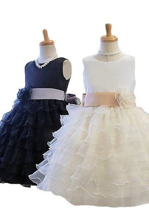 Robe de cortège enfant courte avec fleurs textile en tulle ligne a de princesse - Photo 3