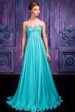 Chiffon Spitze Pick-Ups bodenlanges Ballkleid mit Perlen mit Bordüre - Bild 1