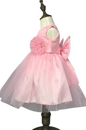 Abito da Cerimonia Bambini Lupetto Cerniera Ball Gown al ginocchio con Piega con Fiore - Foto 3