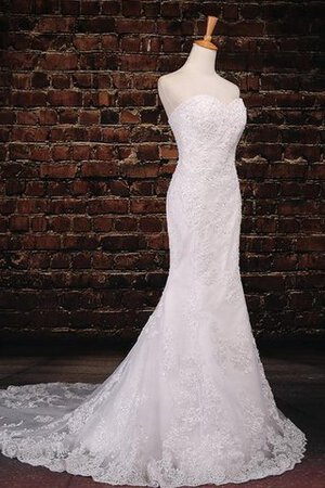 Robe de mariée pailleté en tulle col en forme de cœur d'epaule ecrite de sirène - Photo 2