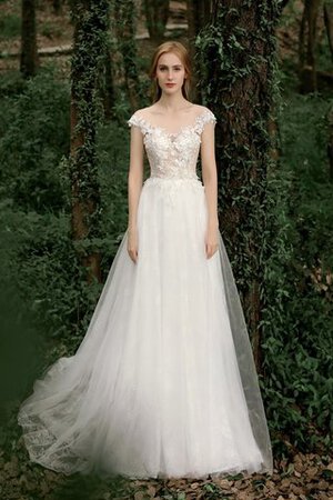 Abito da sposa affascinante in tulle in raso con fiore tondo lusso - Foto 7