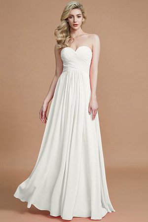 Robe demoiselle d'honneur naturel a-ligne jusqu'au sol de princesse en chiffon - Photo 21