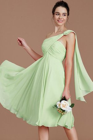 Robe demoiselle d'honneur bref ruché en chiffon ligne a avec sans manches - Photo 30