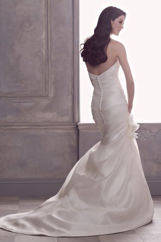 Robe de mariée exclusif formelle sans ceinture au drapée en satin - Photo 2