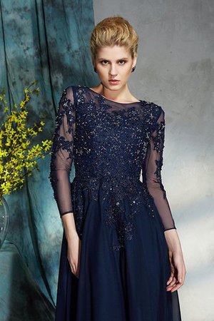 Abito mamma Sposa con Applique Naturale Cerniera Lungo in Chiffon - Foto 7