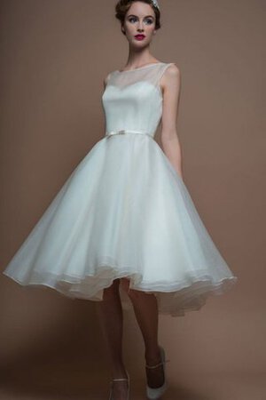 Abito da Sposa a Sala con Piega Lungo Naturale Shiena Sheer Semplice - Foto 1