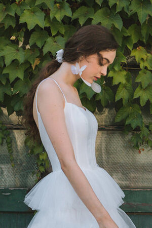 Vestido de Novia de Volante de Maravilloso de Natural de Botón - Foto 4