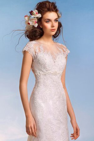 Abito da Sposa A Terra Tubino a riva Cappellino medievale con Applique - Foto 3