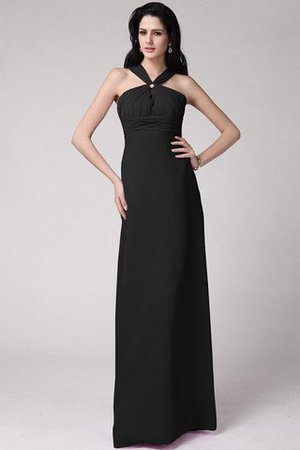 Robe demoiselle d'honneur plissage longue avec chiffon gaine elevé - Photo 3