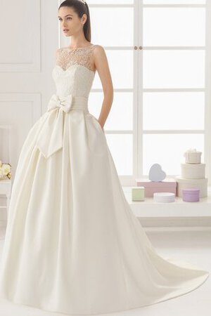 Robe de mariée elégant sexy ligne a col en bateau sachet - Photo 1