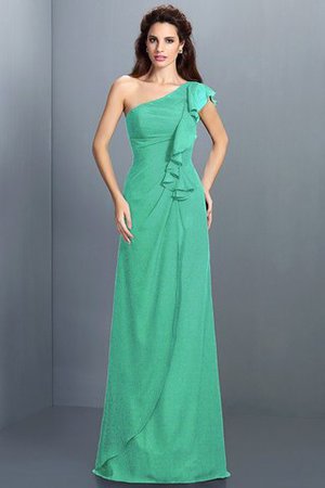 Robe demoiselle d'honneur longue en chiffon gaine avec zip avec sans manches - Photo 15