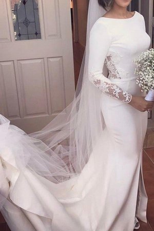 Modesto Vestido de Novia de Encantador de Barco de Manga larga - Foto 1