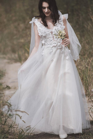 Abito da sposa in tulle alla moda alla caviglia naturale favola a sala - Foto 1