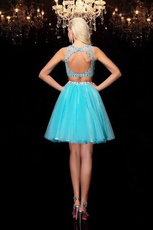 A Linie Schaufel-Ausschnitt Prinzessin Empire Taille Mini Abiballkleid - Bild 2