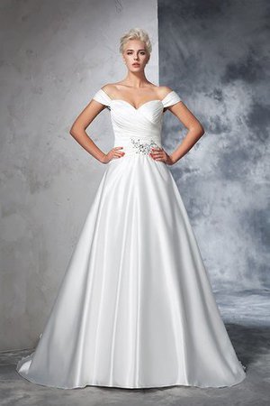 Duchesse-Linie Ärmelloses Zeitloses Luxus Brautkleid aus Taft - Bild 3
