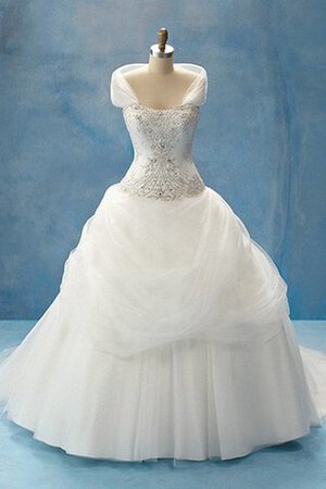 Robe de mariée romantique de traîne courte en chute de mode de bal cordon - Photo 1