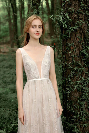 Abito da sposa sogno brillante naturale moderno particolare v-scollo - Foto 7