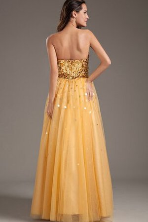 Taft Paillettenbesetztes Herz-Ausschnitt A-Linie Ärmelloses Quinceanera Kleid - Bild 6