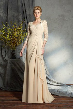 Robe mère de mariée naturel a-ligne avec jacket de princesse avec chiffon - Photo 5