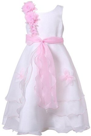 Robe de cortège enfant avec fleurs avec sans manches ligne a avec gradins - Photo 1