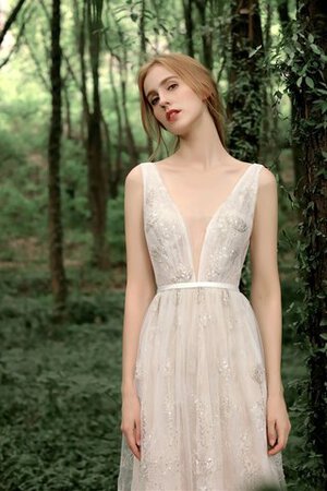 Abito da sposa sogno brillante naturale moderno particolare v-scollo - Foto 5