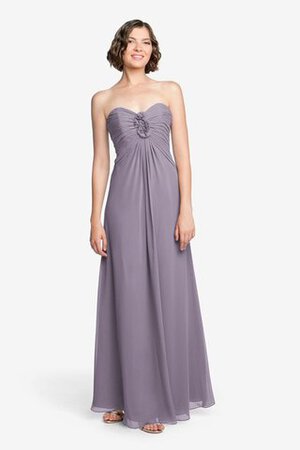 Robe demoiselle d'honneur ruché avec chiffon de bustier longueru au niveau de sol - Photo 13