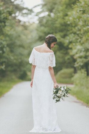 Robe de mariée décontracté facile a-ligne fermeutre eclair epaule nue - Photo 4