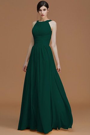 Robe demoiselle d'honneur avec zip a-ligne de princesse en chiffon manche nulle - Photo 15