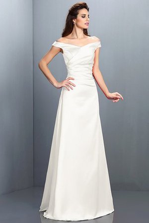 Schulterfrei Reißverschluss Enges Bodenlanges Brautjungfernkleid mit Empire Taille - Bild 16