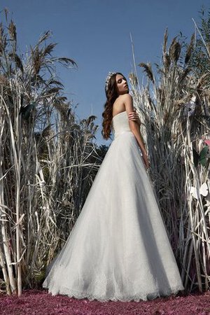 Vestido de Novia en Encaje de Fajas de Hasta el suelo de Apliques de Sin mangas - Foto 2