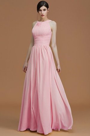 Robe demoiselle d'honneur avec zip a-ligne de princesse en chiffon manche nulle - Photo 28