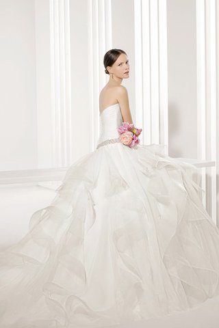 Abito da Sposa Moderno Puffy Ball Gown Spazzola Treno conservatore con Fusciacca - Foto 2