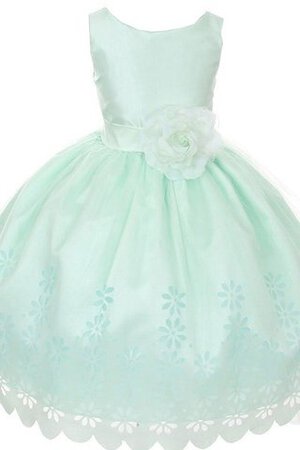 Robe de cortège enfant plissé manche nulle avec fleurs ligne a - Photo 1