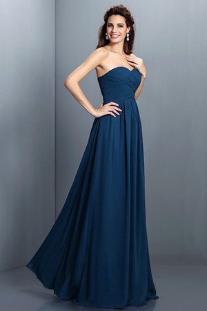 Plissiertes Chiffon Ärmelloses A-Line Brautjungfernkleid mit Drapierung - Bild 10