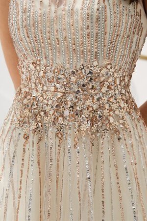 Robe de bal avec sans manches textile en tulle glamour naturel longue - Photo 7