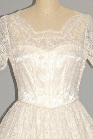 Robe de mariée festonné femme branché humble avec manche courte avec broderie - Photo 2