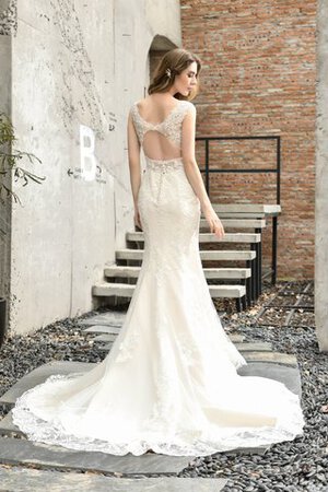 Abito da sposa seducente in pizzo v-scollo all aperto in pizzo alla moda - Foto 2