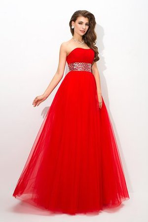 Ärmelloses Trägerloser Ausschnitt Reißverschluss Formelles Bodenlanges Quinceanera Kleid - Bild 4