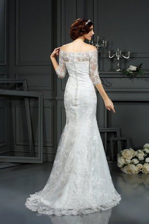 Robe de mariée naturel longue fermeutre eclair de traîne courte collant - Photo 2