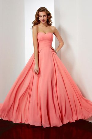 Robe de soirée plissé en chiffon avec sans manches au drapée de princesse - Photo 1