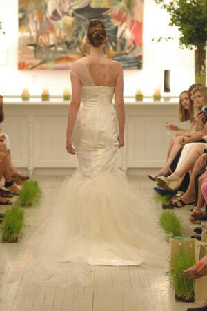 Vestido de Novia de Corte-A de Plisado de Apliques de Hasta el suelo de Abalorio - Foto 4