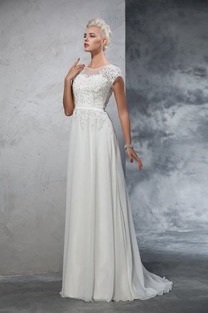 Abito da Sposa A-Line Lungo Classico con Applique Lusso - Foto 6