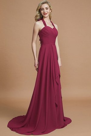 Robe demoiselle d'honneur naturel de dos nu de princesse en chiffon a-ligne - Photo 10