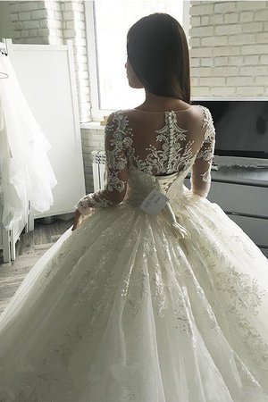 Vestido de Novia de Manga larga de Apliques de Cordón de Linda - Foto 2