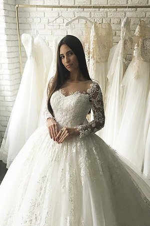 Vestido de Novia de Manga larga de Apliques de Cordón de Linda - Foto 3