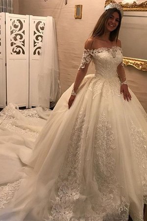 Abito da sposa radiosa con piega stravagante con perline bellissima a chiesa - Foto 1