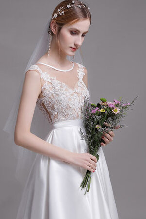 Robe de mariée junoesque de traîne courte avec sans manches romantique distinguee - Photo 6