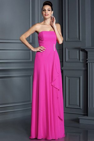 Robe demoiselle d'honneur manche nulle a-ligne en chiffon avec zip de princesse - Photo 11